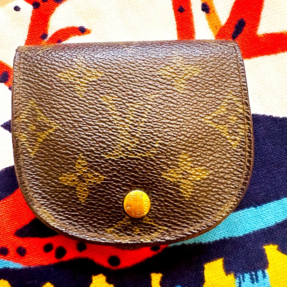 LV monogram coin purse